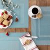 imageDII PVC Tabletop Collection Woven IndoorOutdoor Round Placemat Set 1375quot Nautical Blue 6 PieceTeal