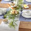 imageDII PVC Tabletop Collection Woven IndoorOutdoor Round Placemat Set 1375quot Nautical Blue 6 PieceWhite