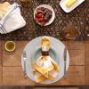 imageDII PVC Tabletop Collection Woven IndoorOutdoor Round Placemat Set 1375quot Nautical Blue 6 PieceWhite