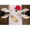 imageDII Polka Dot Kitchen Collection Placemats 13x19 Metallic WhiteSilver Reversible 4 PieceBlack Base White Dots