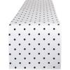 imageDII Polka Dot Kitchen Collection Placemats 13x19 Metallic WhiteSilver Reversible 4 PieceBlack Base White Dots