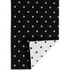 imageDII Polka Dot Kitchen Collection Placemats 13x19 Metallic WhiteSilver Reversible 4 PieceBlack Base White Dots