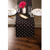 imageDII Polka Dot Kitchen Collection Placemats 13x19 Metallic WhiteSilver Reversible 4 PieceBlack Base White Dots