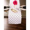 imageDII Polka Dot Kitchen Collection Placemats 13x19 Metallic WhiteSilver Reversible 4 PieceBlack Base White Dots