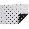 imageDII Polka Dot Kitchen Collection Placemats 13x19 Metallic WhiteSilver Reversible 4 PieceBlackWhite Reversible