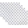 imageDII Polka Dot Kitchen Collection Placemats 13x19 Metallic WhiteSilver Reversible 4 PieceBlackWhite Reversible