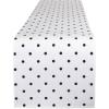 imageDII Polka Dot Kitchen Collection Placemats 13x19 Metallic WhiteSilver Reversible 4 PieceBlackWhite Reversible