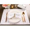 imageDII Polka Dot Kitchen Collection Placemats 13x19 Metallic WhiteSilver Reversible 4 PieceMetallic Gold Dots
