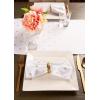 imageDII Polka Dot Kitchen Collection Placemats 13x19 Metallic WhiteSilver Reversible 4 PieceMetallic WhiteGold Reversible
