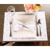 imageDII Polka Dot Kitchen Collection Placemats 13x19 Metallic WhiteSilver Reversible 4 PieceMetallic WhiteSilver Reversible