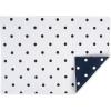 imageDII Polka Dot Kitchen Collection Placemats 13x19 Metallic WhiteSilver Reversible 4 PieceNavy Base White Dots