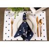 imageDII Polka Dot Kitchen Collection Placemats 13x19 Metallic WhiteSilver Reversible 4 PieceNavy Base White Dots