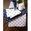 imageDII Polka Dot Kitchen Collection Placemats 13x19 Metallic WhiteSilver Reversible 4 PieceNavyWhite Reversible