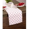 imageDII Polka Dot Kitchen Collection Placemats 13x19 Metallic WhiteSilver Reversible 4 PieceRed Base White Dots
