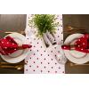 imageDII Polka Dot Kitchen Collection Placemats 13x19 Metallic WhiteSilver Reversible 4 PieceRed Base White Dots