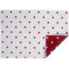 imageDII Polka Dot Kitchen Collection Placemats 13x19 Metallic WhiteSilver Reversible 4 PieceRed Base White Dots
