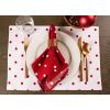 imageDII Polka Dot Kitchen Collection Placemats 13x19 Metallic WhiteSilver Reversible 4 PieceRed Base White Dots
