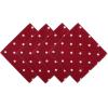 imageDII Polka Dot Kitchen Collection Placemats 13x19 Metallic WhiteSilver Reversible 4 PieceRed Base White Dots