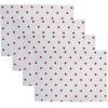 imageDII Polka Dot Kitchen Collection Placemats 13x19 Metallic WhiteSilver Reversible 4 PieceRed Base White Dots