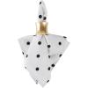 imageDII Polka Dot Kitchen Collection Placemats 13x19 Metallic WhiteSilver Reversible 4 PieceWhiteBlack