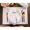 imageDII Polka Dot Kitchen Collection Placemats 13x19 Metallic WhiteSilver Reversible 4 PieceWhiteMetallic Silver