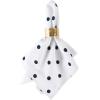 imageDII Polka Dot Kitchen Collection Placemats 13x19 Metallic WhiteSilver Reversible 4 PieceWhiteNavy