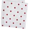 imageDII Polka Dot Kitchen Collection Placemats 13x19 Metallic WhiteSilver Reversible 4 PieceWhiteRed
