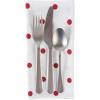 imageDII Polka Dot Kitchen Collection Placemats 13x19 Metallic WhiteSilver Reversible 4 PieceWhiteRed