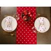 imageDII Polka Dot Kitchen Collection Placemats 13x19 Metallic WhiteSilver Reversible 4 PieceWhiteRed