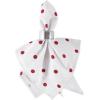 imageDII Polka Dot Kitchen Collection Placemats 13x19 Metallic WhiteSilver Reversible 4 PieceWhiteRed