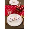 imageDII Polka Dot Kitchen Collection Placemats 13x19 Metallic WhiteSilver Reversible 4 PieceWhiteRed