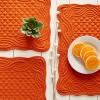 imageDII Quilted Farmhouse Collection Tabletop Placemat Set Gray 6 PiecePumpkin Spice