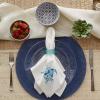 imageDII Seashore Collection Beach House Dcor Napkin Set 20x20 Natural Tassel 6 PieceTurquoise Turtle