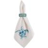imageDII Seashore Collection Beach House Dcor Napkin Set 20x20 Natural Tassel 6 PieceTurquoise Turtle