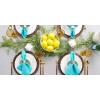 imageDII Solid Pastel Napkin Set Cotton Machine Washable 20x20 Inch Sky Blue 6 CountCozumel