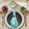 imageDII Solid Pastel Napkin Set Cotton Machine Washable 20x20 Inch Sky Blue 6 CountLight Aqua