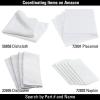 imageDII Solid Pastel Napkin Set Cotton Machine Washable 20x20 Inch Sky Blue 6 CountWhite