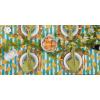 imageDII Spanish Tile Print Collection Vinyl MultiUse Flannel Backed Tablecloth Rectangle 60x84 Spanish TilePineapple