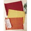 imageDII Variegated Tabletop Collection Placemat Set3x19 Tango Red 6 PieceApricot