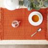 imageDII Variegated Tabletop Collection Placemat Set3x19 Tango Red 6 PieceBurnt Orange