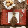 imageDII Variegated Tabletop Collection Placemat Set3x19 Tango Red 6 PieceBurnt Orange