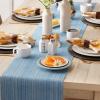 imageDII Variegated Tabletop Collection Placemat Set3x19 Tango Red 6 PieceLight Blue