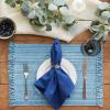 imageDII Variegated Tabletop Collection Placemat Set3x19 Tango Red 6 PieceLight Blue