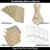 imageDII Variegated Tabletop Collection Placemat Set3x19 Tango Red 6 PieceTaupe