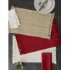 imageDII Variegated Tabletop Collection Placemat Set3x19 Tango Red 6 PieceTaupe