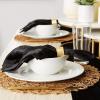 imageDII Velvet Collection Tabletop Napkin Set Cream 4 PieceBlack
