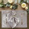 imageDII Velvet Collection Tabletop Napkin Set Cream 4 PieceSilver
