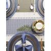 imageDII Woven Collection Round Braided Floral Placemat Set 15quot Stone 6 PieceFrench Blue