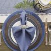 imageDII Woven Collection Round Braided Floral Placemat Set 15quot Stone 6 PieceFrench Blue