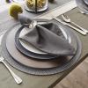 imageDII Woven Collection Round Braided Floral Placemat Set 15quot Stone 6 PieceGray
